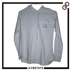 Vineyard Vines Edgartown Long Sleeve Graphic Design Small Hoodie in Pale Blue